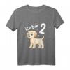 Kinder 2. Geburtstag T-Shirt mit Hund - Lustiges Labrador Design für Mädchen und Jungen zum 2. Geburtstag, perfekt als Geschenk