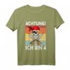 Kinder Achtung ich bin 4 Jahre alt Geburtstag Junge Pirat Party T-Shirt - Lustiges Geschenk für den 4. Geburtstag von Piratenfans