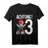 Kinder T-Shirt zum 3. Geburtstag mit Pirat Totenkopf – Lustiges Partygeschenk für Jungen und Mädchen