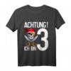 Kinder T-Shirt zum 3. Geburtstag mit Pirat Totenkopf – Lustiges Partygeschenk für Jungen und Mädchen