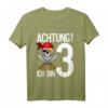 Kinder T-Shirt zum 3. Geburtstag mit Pirat Totenkopf – Lustiges Partygeschenk für Jungen und Mädchen