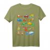 Bagger T-Shirt für Kinder mit 14 Fahrzeugen auf der Baustelle – Perfektes Geschenk für Baumaschinen- und Baustellenfans zum HapDog