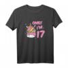 17. Geburtstag Einhorn T-Shirt für Mädchen – Süßes und Cooles Geburtstagsgeschenk für 17-Jährige mit Sonnenbrille
