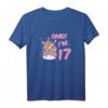 17. Geburtstag Einhorn T-Shirt für Mädchen – Süßes und Cooles Geburtstagsgeschenk für 17-Jährige mit Sonnenbrille