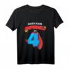 Kinder Superheld T-Shirt zum 4. Geburtstag - Perfekt für Jungen & Mädchen, Helden und Actionfiguren Fans