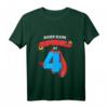 Kinder Superheld T-Shirt zum 4. Geburtstag - Perfekt für Jungen & Mädchen, Helden und Actionfiguren Fans
