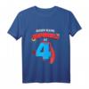 Kinder Superheld T-Shirt zum 4. Geburtstag - Perfekt für Jungen & Mädchen, Helden und Actionfiguren Fans