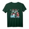 Kinder Zug T-Shirt zum 5. Geburtstag - Lustiges Eisenbahn Design für Jungen & Mädchen, ideales Geschenk für kleine Eisenbahn- und Zugliebhaber
