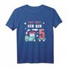 Kinder Zug T-Shirt zum 5. Geburtstag - Lustiges Eisenbahn Design für Jungen & Mädchen, ideales Geschenk für kleine Eisenbahn- und Zugliebhaber
