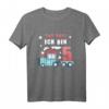 Kinder Zug T-Shirt zum 5. Geburtstag - Lustiges Eisenbahn Design für Jungen & Mädchen, ideales Geschenk für kleine Eisenbahn- und Zugliebhaber