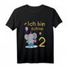Kinder Ich bin 2 Jahre alt Elefant - Niedliches Geburtstags T-Shirt für den 2. Geburtstag, perfekt für kleine Zoo-Fans
