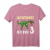 Kinder 3. Geburtstag Dino Shirt für Jungen – Dinosaurier T-Shirt als Geschenk zum 3. Geburtstag, klassisch geschnitten