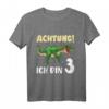 Kinder 3. Geburtstag Dino Shirt für Jungen – Dinosaurier T-Shirt als Geschenk zum 3. Geburtstag, klassisch geschnitten