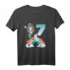 Kinder T-Shirt zum 7. Geburtstag mit Meerjungfrau Nixe - Süßes Mädchen-Shirt für 7 Jahre alte Geburtstagsfeier