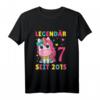 Kinder 7. Geburtstag Einhorn Mädchen T-Shirt - Perfektes Geschenk für 7-Jährige, Niedliche Geburtstagsidee für Mädchen und Kinder