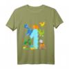 Kinder 1. Geburtstag Junge Dino Outfit - Süßes Dinosaurier T-Shirt für den ersten Geburtstag & Dino Party Dekoration