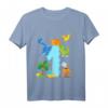Kinder 1. Geburtstag Junge Dino Outfit - Süßes Dinosaurier T-Shirt für den ersten Geburtstag & Dino Party Dekoration