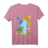 Kinder 1. Geburtstag Junge Dino Outfit - Süßes Dinosaurier T-Shirt für den ersten Geburtstag & Dino Party Dekoration