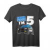 Kinder Polizei Ich Bin 5. Geburtstag T-Shirt für Jungen mit Polizeiwagen - Niedliches Einsatzfahrzeug-Geschenk zum 5. Geburtstag