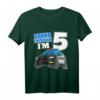 Kinder Polizei Ich Bin 5. Geburtstag T-Shirt für Jungen mit Polizeiwagen - Niedliches Einsatzfahrzeug-Geschenk zum 5. Geburtstag