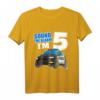 Kinder Polizei Ich Bin 5. Geburtstag T-Shirt für Jungen mit Polizeiwagen - Niedliches Einsatzfahrzeug-Geschenk zum 5. Geburtstag