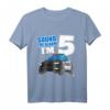 Kinder Polizei Ich Bin 5. Geburtstag T-Shirt für Jungen mit Polizeiwagen - Niedliches Einsatzfahrzeug-Geschenk zum 5. Geburtstag