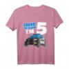 Kinder Polizei Ich Bin 5. Geburtstag T-Shirt für Jungen mit Polizeiwagen - Niedliches Einsatzfahrzeug-Geschenk zum 5. Geburtstag