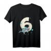 Kinder Delfin T-Shirt zum 6. Geburtstag - Lustiges Geburtstagsgeschenk für Mädchen und Jungen, cooles Geburtstagsoutfit