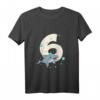 Kinder Delfin T-Shirt zum 6. Geburtstag - Lustiges Geburtstagsgeschenk für Mädchen und Jungen, cooles Geburtstagsoutfit
