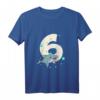 Kinder Delfin T-Shirt zum 6. Geburtstag - Lustiges Geburtstagsgeschenk für Mädchen und Jungen, cooles Geburtstagsoutfit