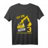 Kinder Bagger Geburtstagsshirt für 3 Jahre Junge – Baufahrzeug Geschenk & Outfit zum Kindergeburtstag