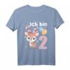 Kinder 2 Jahre alt Ich bin 2 Reh Rehe Hirsch - Süßes Geburtstags T-Shirt für Jungen und Mädchen, ideales Geschenk & Party-Outfit für den 2. Geburtstag