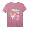 Kinder 2 Jahre alt Ich bin 2 Reh Rehe Hirsch - Süßes Geburtstags T-Shirt für Jungen und Mädchen, ideales Geschenk & Party-Outfit für den 2. Geburtstag