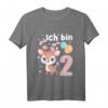 Kinder 2 Jahre alt Ich bin 2 Reh Rehe Hirsch - Süßes Geburtstags T-Shirt für Jungen und Mädchen, ideales Geschenk & Party-Outfit für den 2. Geburtstag