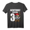 Kinder T-Shirt zum 3. Geburtstag für Jungen - Lustiges Piraten Totenkopf Design für Geburtstagsfeier und Kindergarten