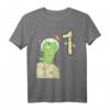 1. Geburtstag Dino Astronaut T-Shirt - Lustiges Dinosaurier Outfit für Kinder, Mädchen und Jungs zum Geburtstag und Weihnachten