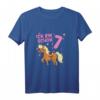 Pony 7 Jahre alt Pferd Ich Bin Schon 7 Mädchen Geburtstag T-Shirt - Perfektes Geschenk für Pferdeliebende Mädchen zum Kindergeburtstag