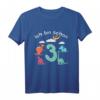 Kinder Ich Bin Schon 3 - Dinosaurier T-Shirt für den 3. Geburtstag, Perfekt als Geschenk & Party-Outfit für kleine Dino-Fans
