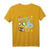 Kinder 6 Jahre alt Geburtstag Junge Bagger Party Motiv Geschenk T-Shirt – Lustiges Baustellen-Fahrzeug Design für Kindergeburtstag