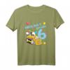 Kinder 6 Jahre alt Geburtstag Junge Bagger Party Motiv Geschenk T-Shirt – Lustiges Baustellen-Fahrzeug Design für Kindergeburtstag