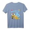 Kinder 6 Jahre alt Geburtstag Junge Bagger Party Motiv Geschenk T-Shirt – Lustiges Baustellen-Fahrzeug Design für Kindergeburtstag