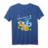 Kinder 6 Jahre alt Geburtstag Junge Bagger Party Motiv Geschenk T-Shirt – Lustiges Baustellen-Fahrzeug Design für Kindergeburtstag