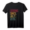 Kinder Legend Since Juli 2015 - 7. Geburtstag Geschenk, Vintage T-Shirt für 7-Jährige, Retro Design für Jungen und Mädchen