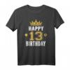 Happy 13th Birthday Idee für Jungen und Mädchen - Personalisiertes Geburtstags T-Shirt für Teenager, Familie & Freunde
