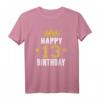 Happy 13th Birthday Idee für Jungen und Mädchen - Personalisiertes Geburtstags T-Shirt für Teenager, Familie & Freunde