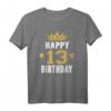 Happy 13th Birthday Idee für Jungen und Mädchen - Personalisiertes Geburtstags T-Shirt für Teenager, Familie & Freunde