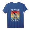 Kinder Achtung ich bin 7 Jahre alt Geburtstag Junge Pirat Party T-Shirt - Lustiges Geschenk für 7-Jährige Piratenliebhaber