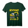 Kinder Achtung ich bin 3 Jahre alt Bagger T-Shirt – Perfekt zum 3. Geburtstag für Jungen mit Baustellen-Motiv