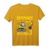 Kinder Achtung ich bin 3 Jahre alt Bagger T-Shirt – Perfekt zum 3. Geburtstag für Jungen mit Baustellen-Motiv
