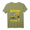 Kinder Achtung ich bin 3 Jahre alt Bagger T-Shirt – Perfekt zum 3. Geburtstag für Jungen mit Baustellen-Motiv